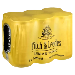 6x Fitch & Leedes Indian Tonic 200ml