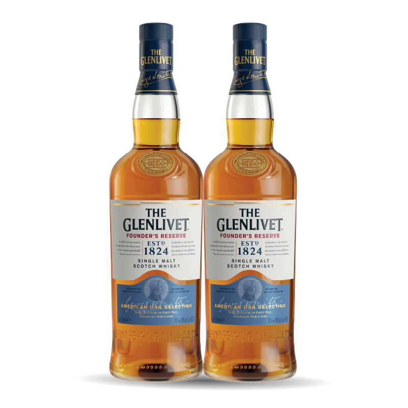 2x The Glenlivet Founders Reserve 750ml