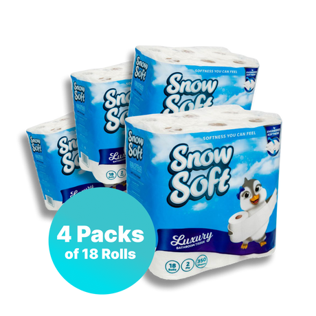 4x Snow Soft Toilet Paper 2ply 18s 350sh